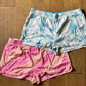 Pink sleep shorts- 2 pack- medium